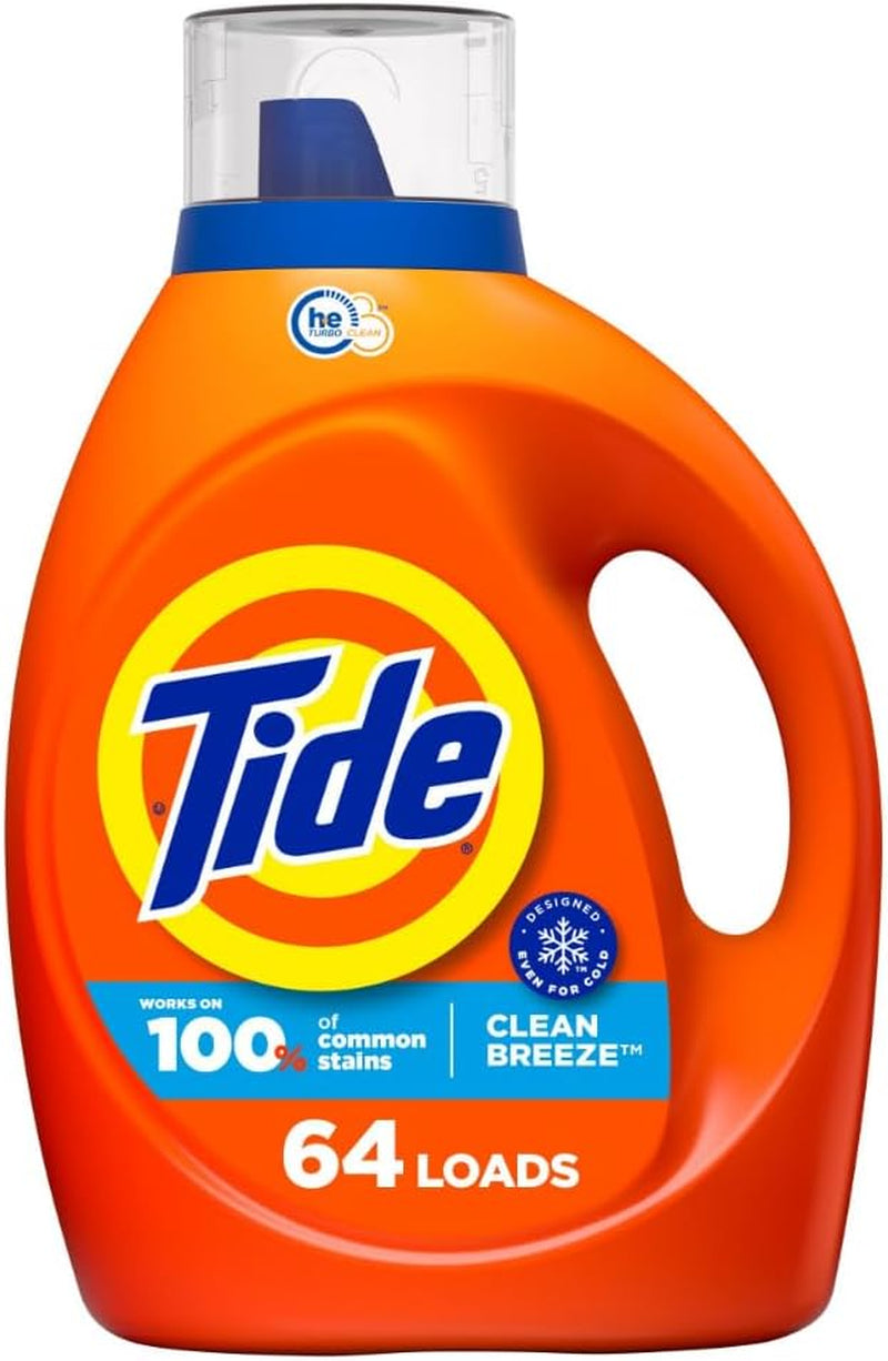 Tide Liquid Laundry Detergent, Original Scent, 125 Fl Oz, 100 Loads, Boosted Clean Even in Cold Water with Concentrated Washing Soap