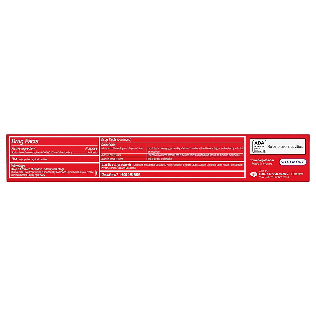 Colgate Cavity Protection Toothpaste with Fluoride, Minty Great Regular Flavor, anti Cavity Toothpaste, 6 Pack, 6 Oz Tubes