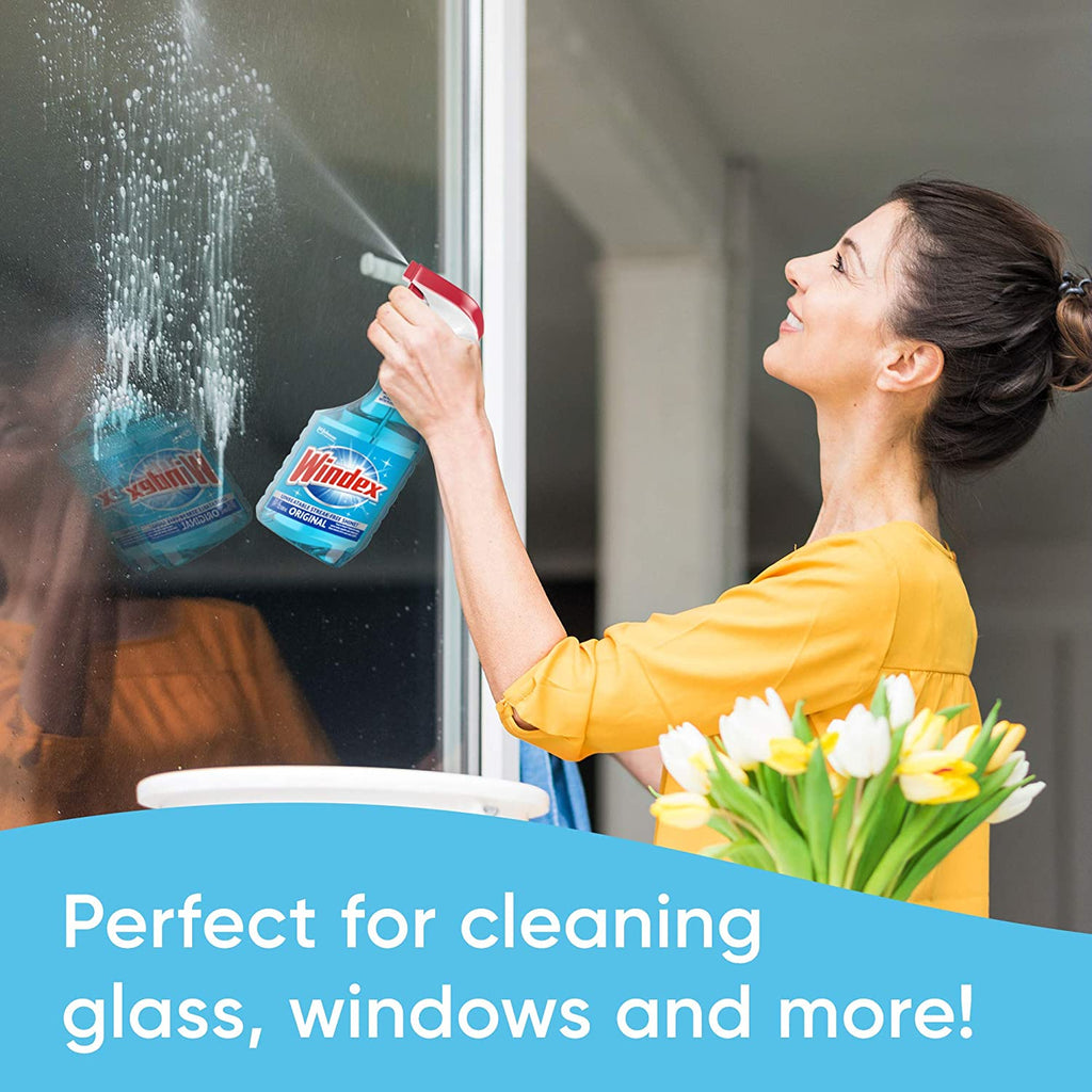 Refill Bundle of Glass and Window Cleaner Spray, Original Blue Scent, Bundle Including 23 Fl Oz Spray & a 32 Fl Oz Refill Bottle, Surface Cleaning Spray, Household Cleaning Essentials
