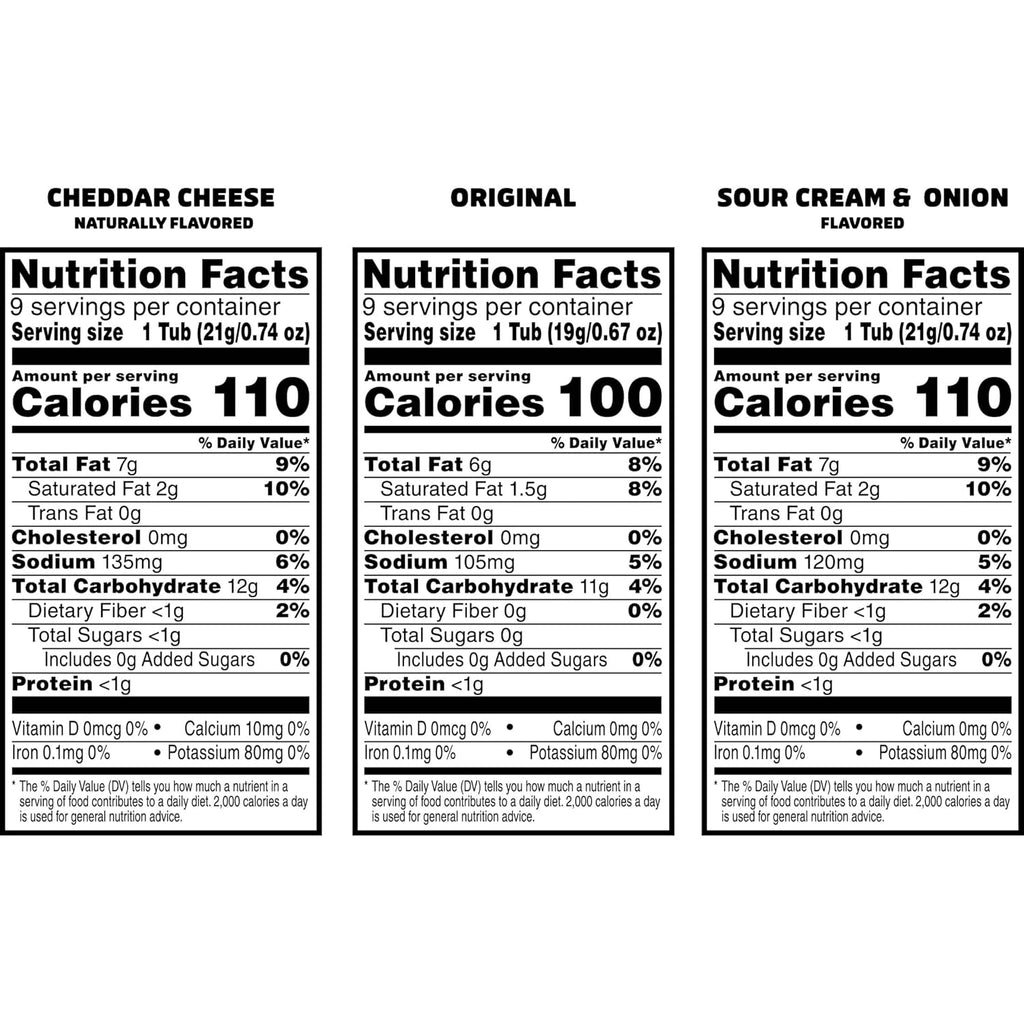 Potato Crisps Chips, Lunch Snacks, Snack Cups, Variety Pack, 19.3Oz Box (27 Cups)
