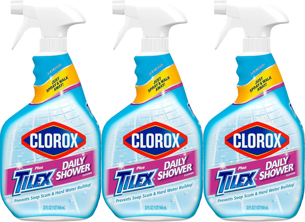 plus Tilex Daily Shower Cleaner, 32 Fluid Ounce Spray Bottle, Pack of 3