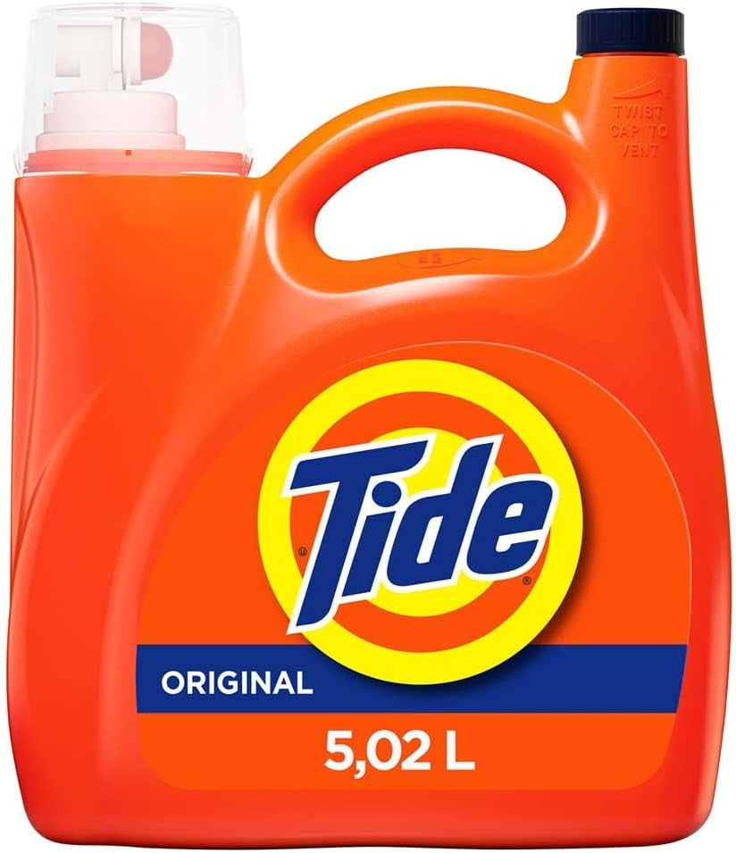 Tide Laundry Detergent Liquid, Original Scent, 64 Loads, 80 FL OZ, Works on 100% of Common Stains, Laundry Soap, Liquid Laundry Detergent