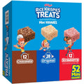 Mini Crispy Marshmallow Squares, Kids Snacks Box, Cereal Bars, Variety Pack (52 Bars)