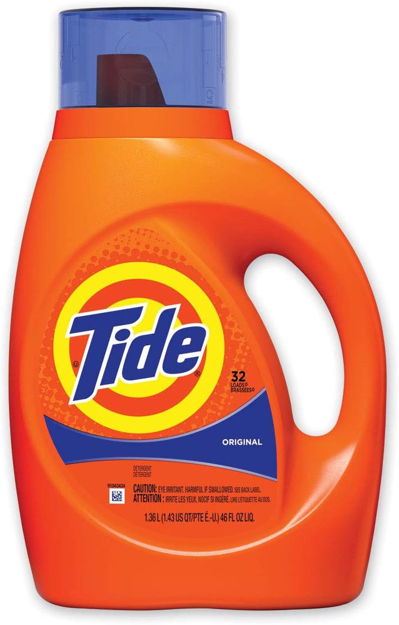 Tide Laundry Detergent Liquid, Original Scent, 64 Loads, 80 FL OZ, Works on 100% of Common Stains, Laundry Soap, Liquid Laundry Detergent