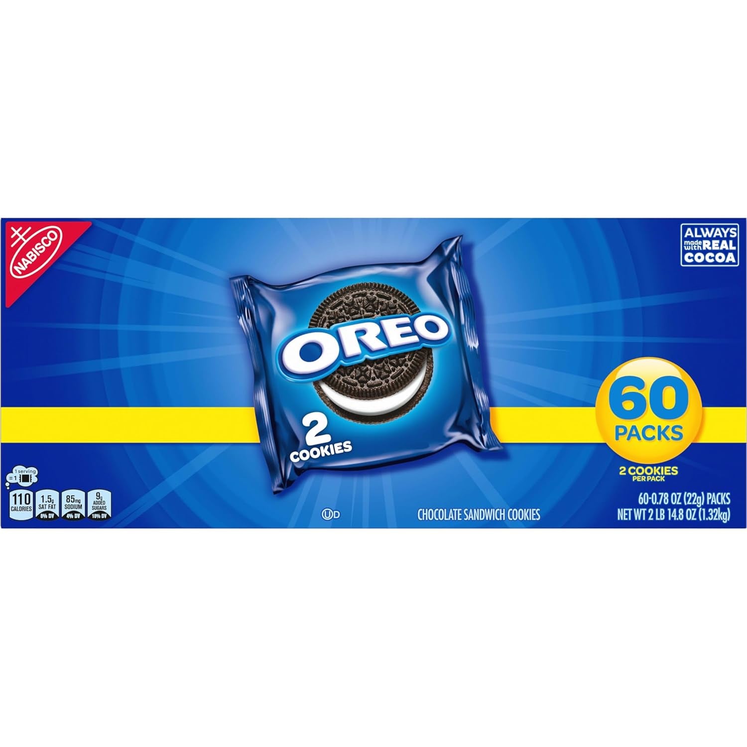 Chocolate Sandwich Cookies, 60 Snack Packs (2 Cookies per Pack)