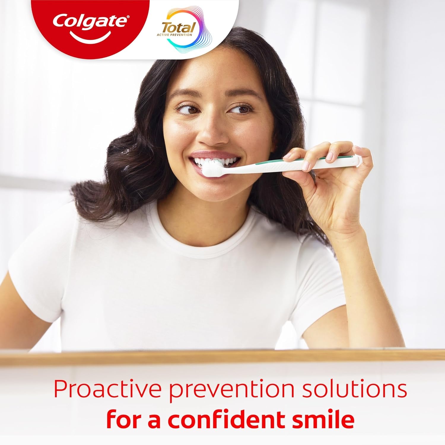 Colgate Total Active Prevention Whitening Gel Toothpaste with Fluoride, Bulk with Clinically Proven Formula That Fights Plaque Bacteria, Mint, 4 Pack, 5.1 Oz