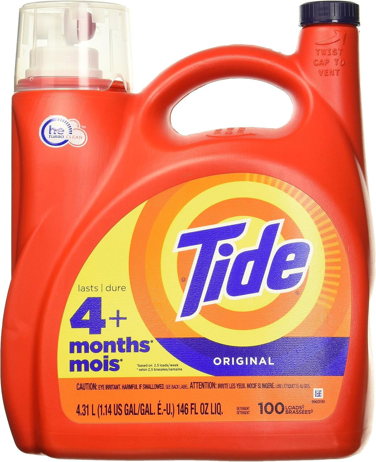 Tide Laundry Detergent Liquid, Original Scent, 64 Loads, 80 FL OZ, Works on 100% of Common Stains, Laundry Soap, Liquid Laundry Detergent