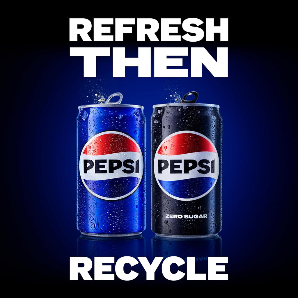 Pepsi Zero Sugar Cola Soda, Wild Cherry, 12 Fl Oz Cans (Pack of 12)