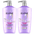 L'Oreal Paris Elvive Hyaluron Plump Shampoo and Conditioner Set for Dry, Dehydrated Hair, 72H Hydrating Hair Care, Infused with Hyaluronic Acid Complex, 53 Fl Oz Set