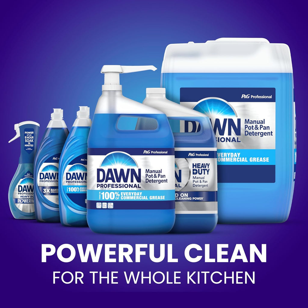 Dawn PRO Heavy Duty Manual Pot and Pan Detergent, Dish Soap Liquid for Dishwashing by Hand, Bulk Concentrate for Commercial Use, 1 Gal (Case of 2)