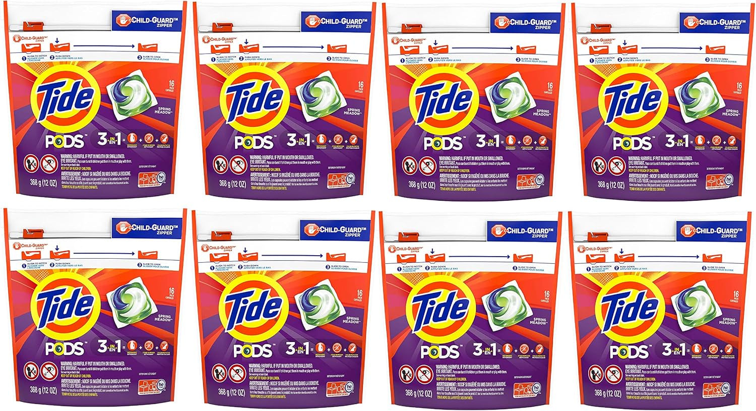 Tide PODS Laundry Detergent Pacs, 3-In-1 Stain Remover, Odor Fighter, Color Protector, 76 Count, HE Compatible, Original Scent