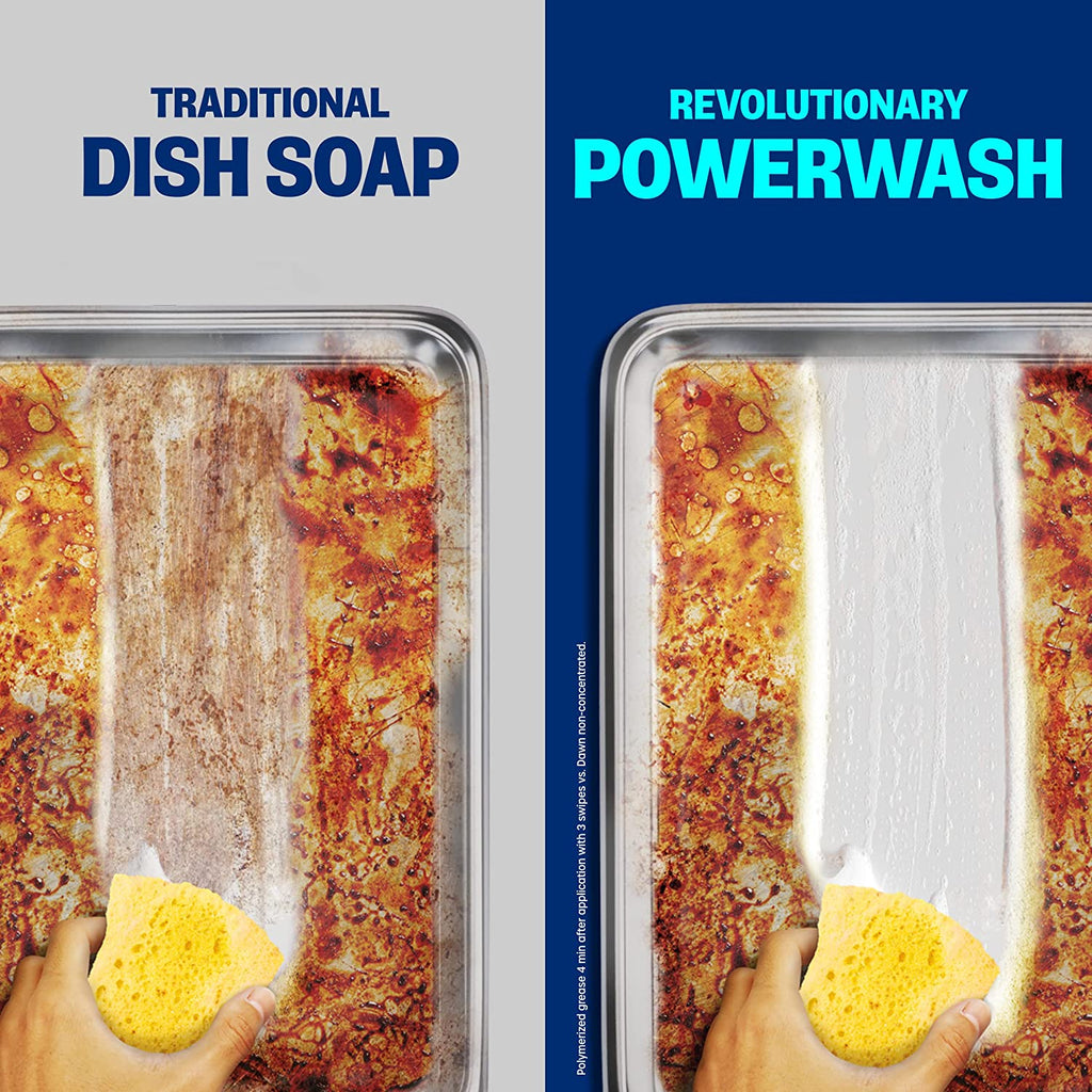 Powerwash Gain Original Dish Spray, Liquid Dish Soap, Dish Soap Refill, , 1 Starter Kit + 3 Refills, 64 Fl Oz Total (16 Fl Oz/Bottle)