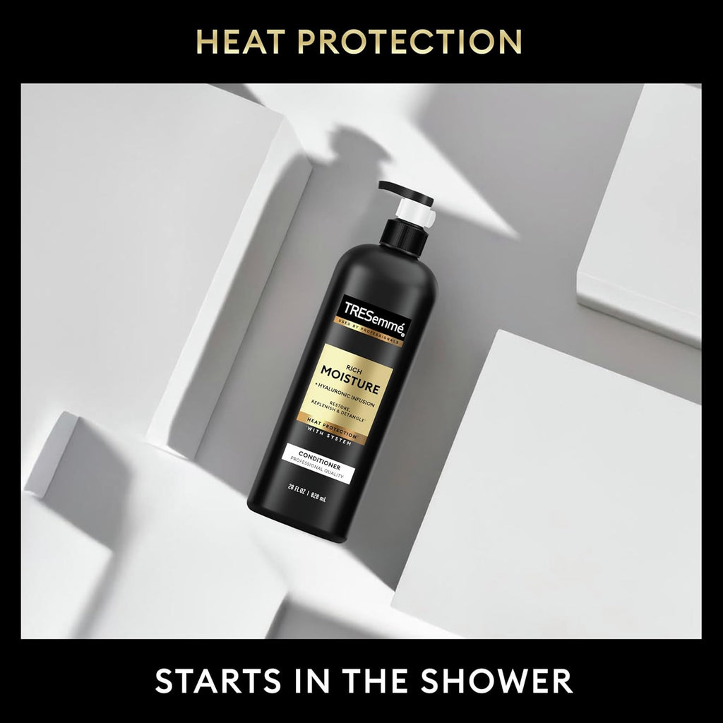 Tresemmé Rich Moisture Hydrating Shampoo 3 Count for Dry Hair Formulated with Pro Style Technology 28 Fl Oz