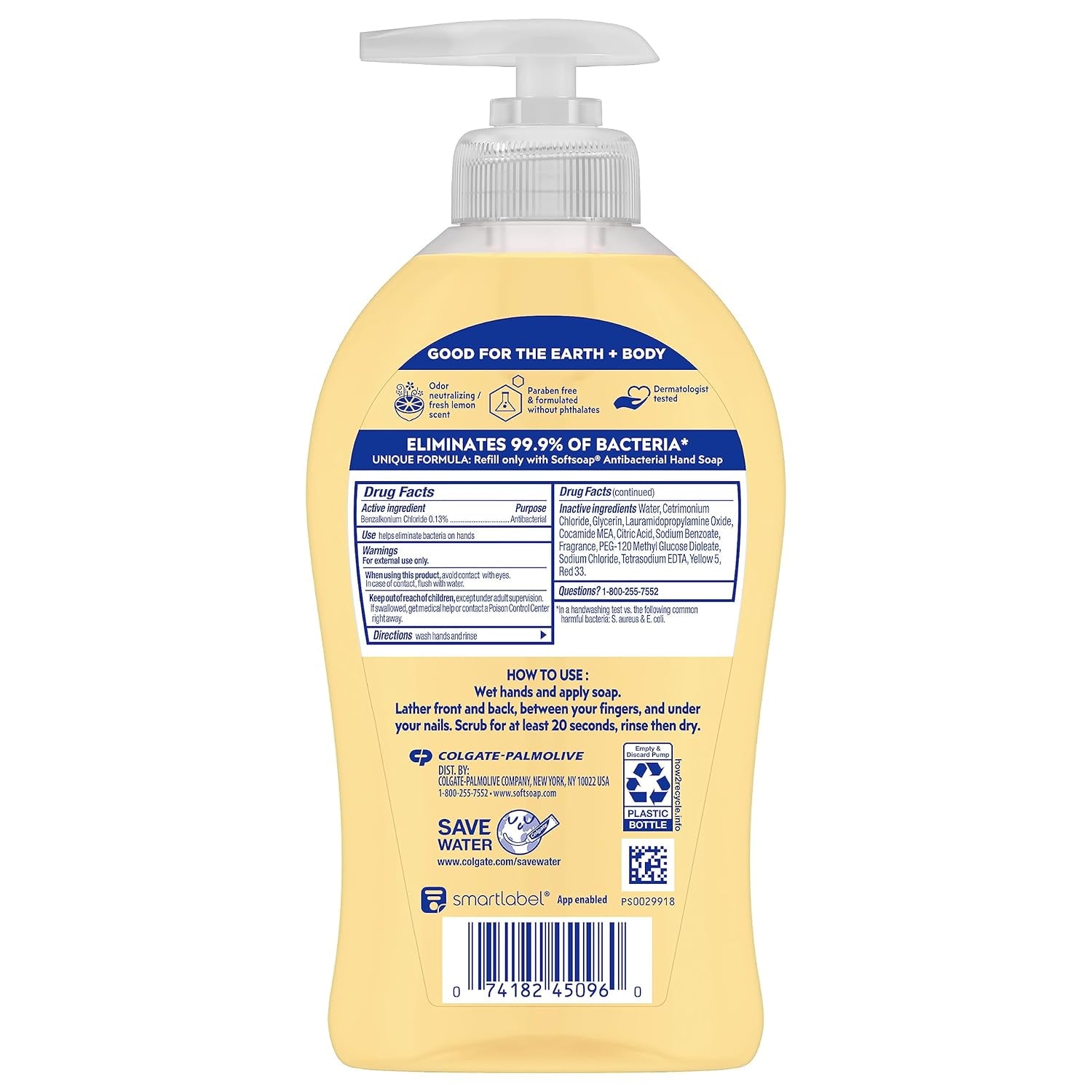 Antibacterial Liquid Hand Soap, Kitchen Fresh Hand Soap, 11.25 Fl Oz (Pack of 6)
