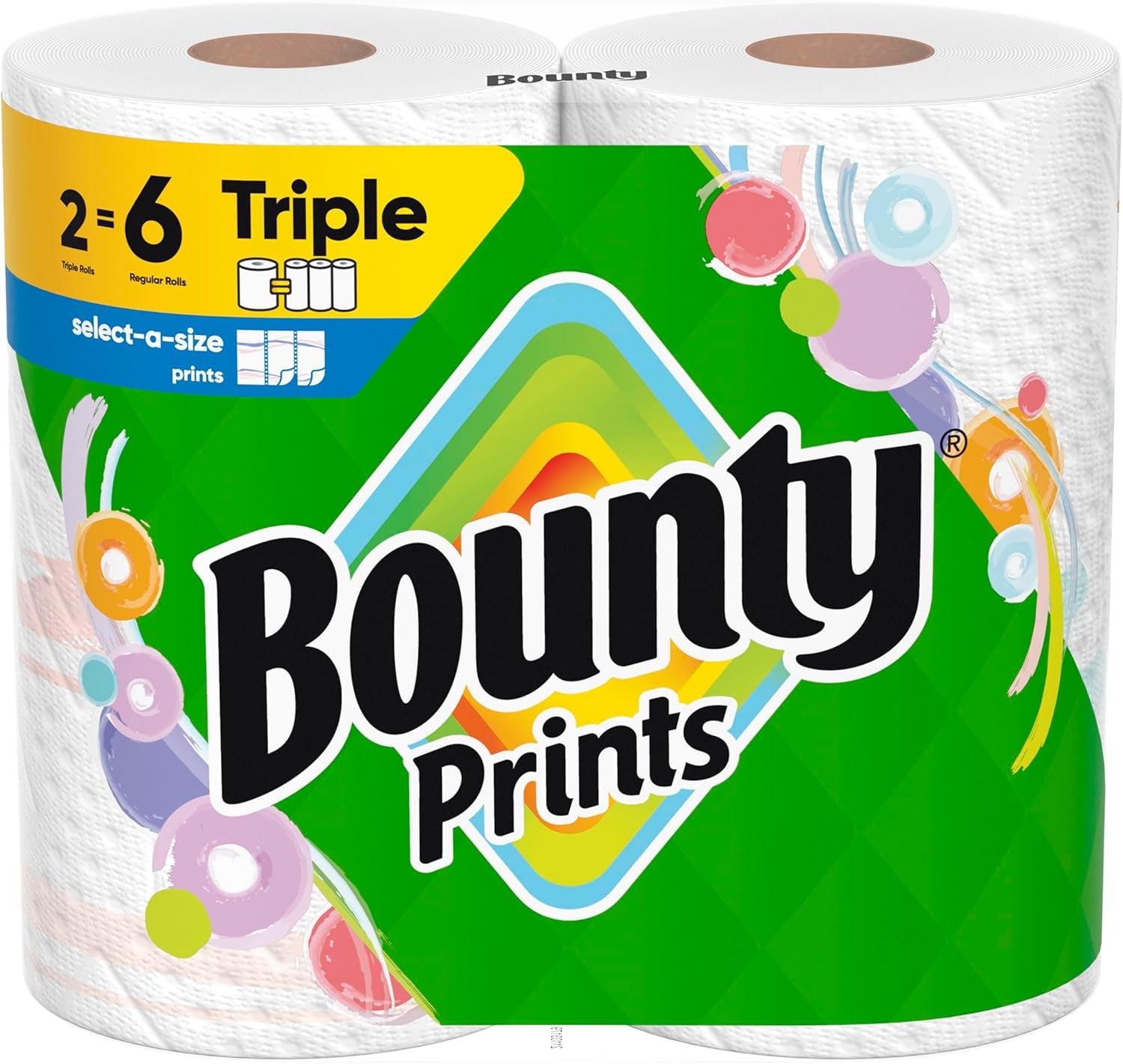Bounty Select-A-Size Paper Towels, White, 8 Triple Rolls = 24 Regular Roll