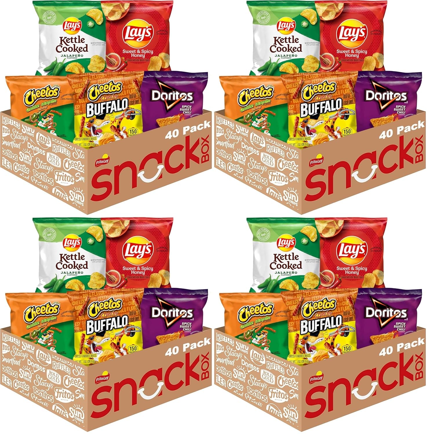 Frito-Lay Ultimate Classic Snacks Package, Variety Assortment of Chips, Cookies, Crackers, & Nuts, 0.56 Ounces, (Pack of 40) (Packaging May Vary)