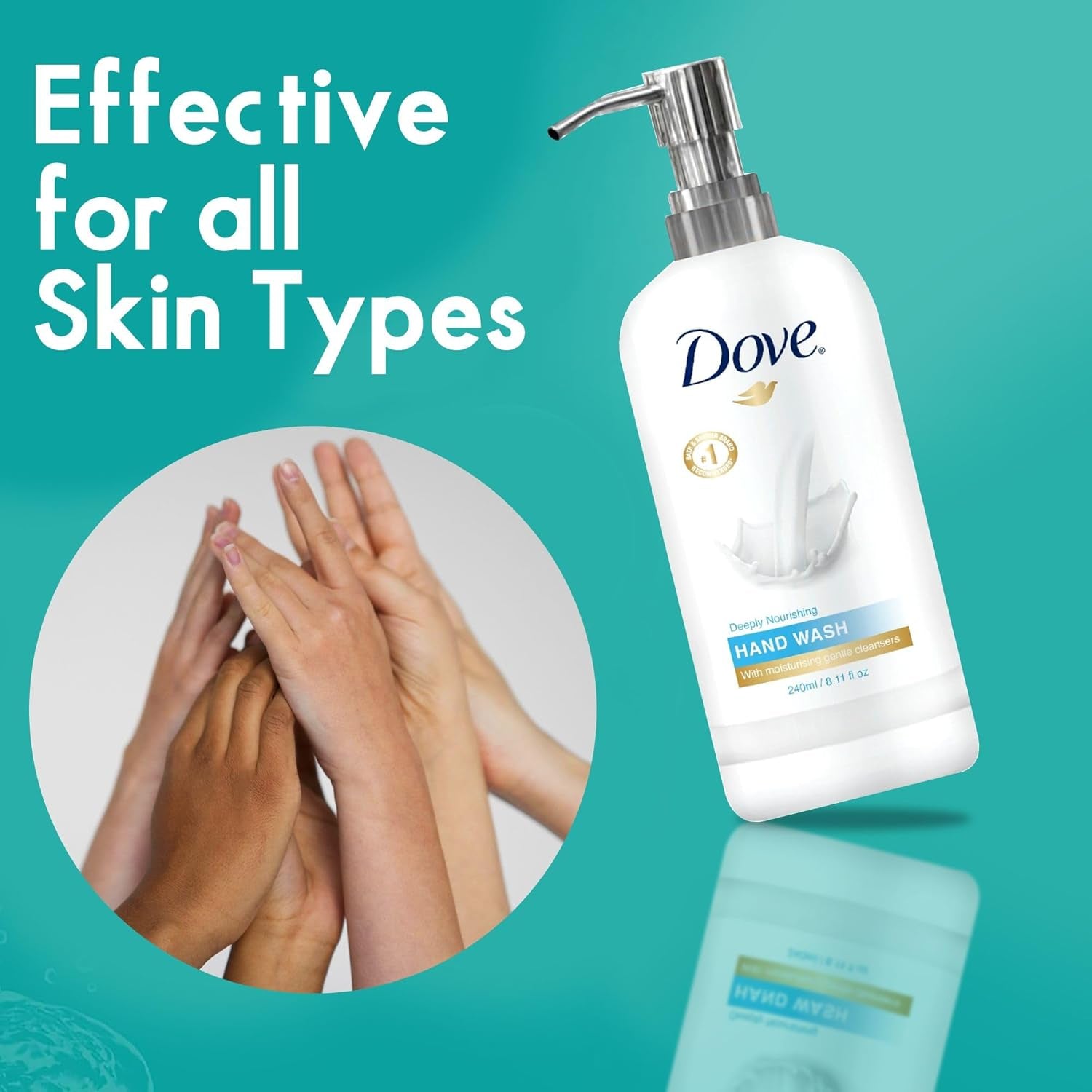 World Amenities Dove Hand Wash - Long Lasting Deep Moisturizer Hand Wash for Sensitive Skin