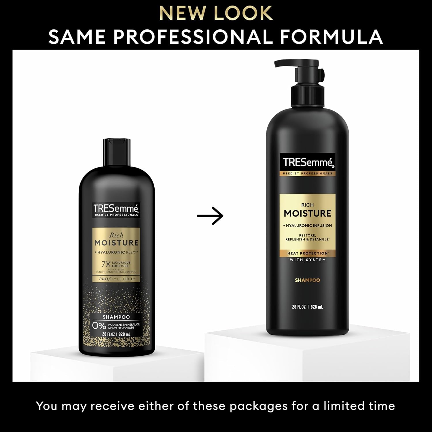 Tresemmé Rich Moisture Hydrating Shampoo 3 Count for Dry Hair Formulated with Pro Style Technology 28 Fl Oz