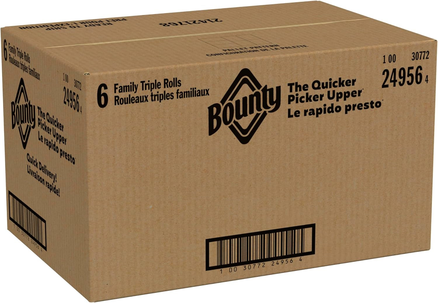 Paper Towels Quick Size, White, 6 Family Triple Rolls = 20+ Regular Rolls