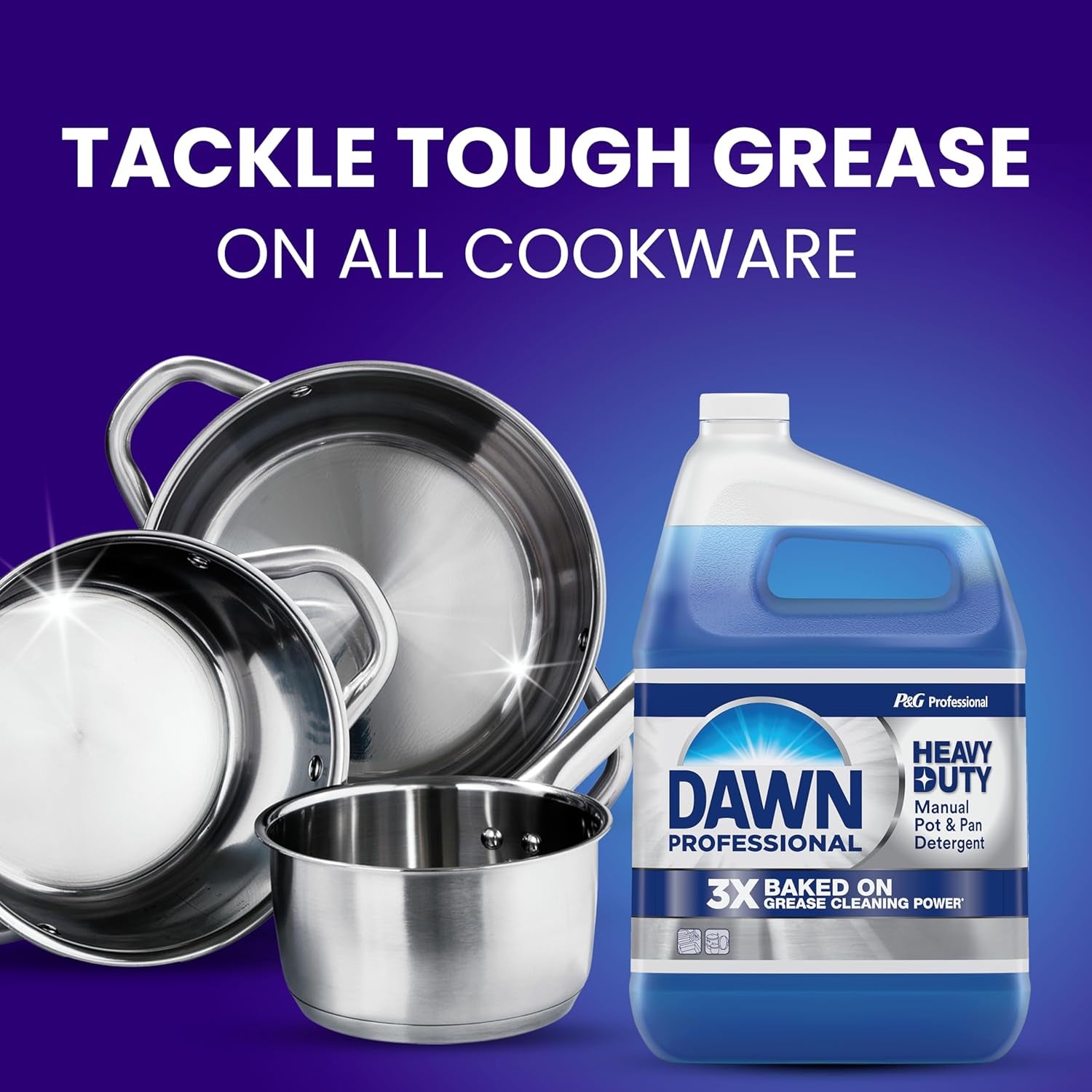 Dawn PRO Heavy Duty Manual Pot and Pan Detergent, Dish Soap Liquid for Dishwashing by Hand, Bulk Concentrate for Commercial Use, 1 Gal (Case of 2)