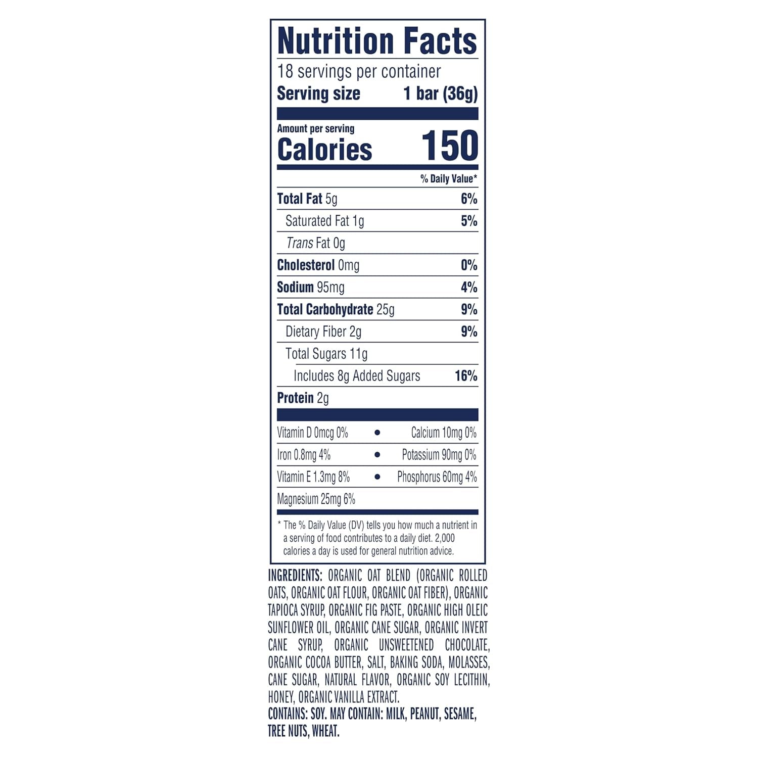 Zbar - Chocolate Chip - Soft-Baked Energy Snack Bars - Non-Gmo - 12G Whole Grains - USDA Organic Granola Bars - Snacks for Kids (18 Pack)