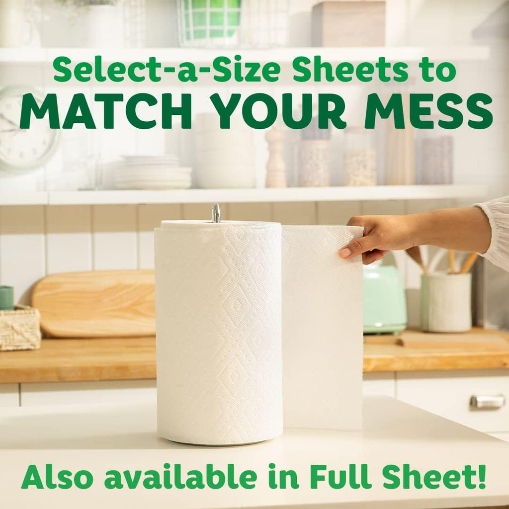 Paper Towels Quick Size, White, 16 Family Rolls = 40 Regular Rolls