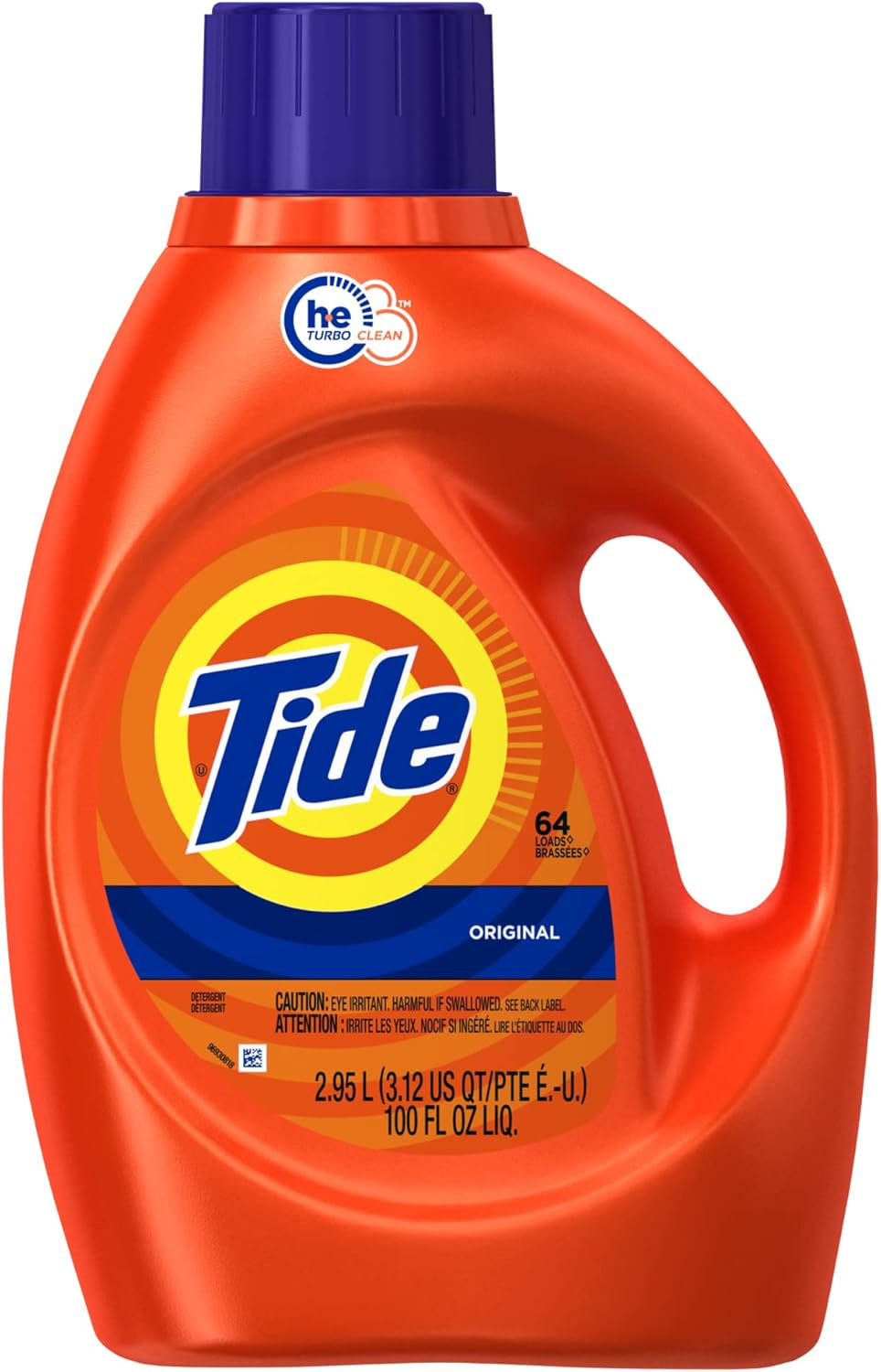 Tide Liquid Laundry Detergent, Original Scent, 125 Fl Oz, 100 Loads, Boosted Clean Even in Cold Water with Concentrated Washing Soap