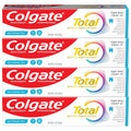 Colgate Total Active Prevention Whitening Gel Toothpaste with Fluoride, Bulk with Clinically Proven Formula That Fights Plaque Bacteria, Mint, 4 Pack, 5.1 Oz