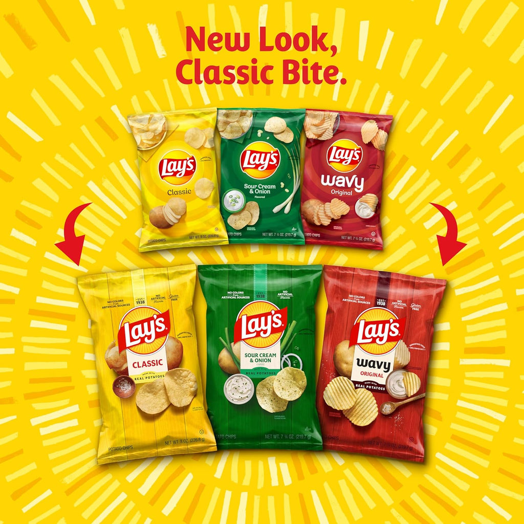 Frito-Lay Ultimate Classic Snacks Package, Variety Assortment of Chips, Cookies, Crackers, & Nuts, 0.56 Ounces, (Pack of 40) (Packaging May Vary)