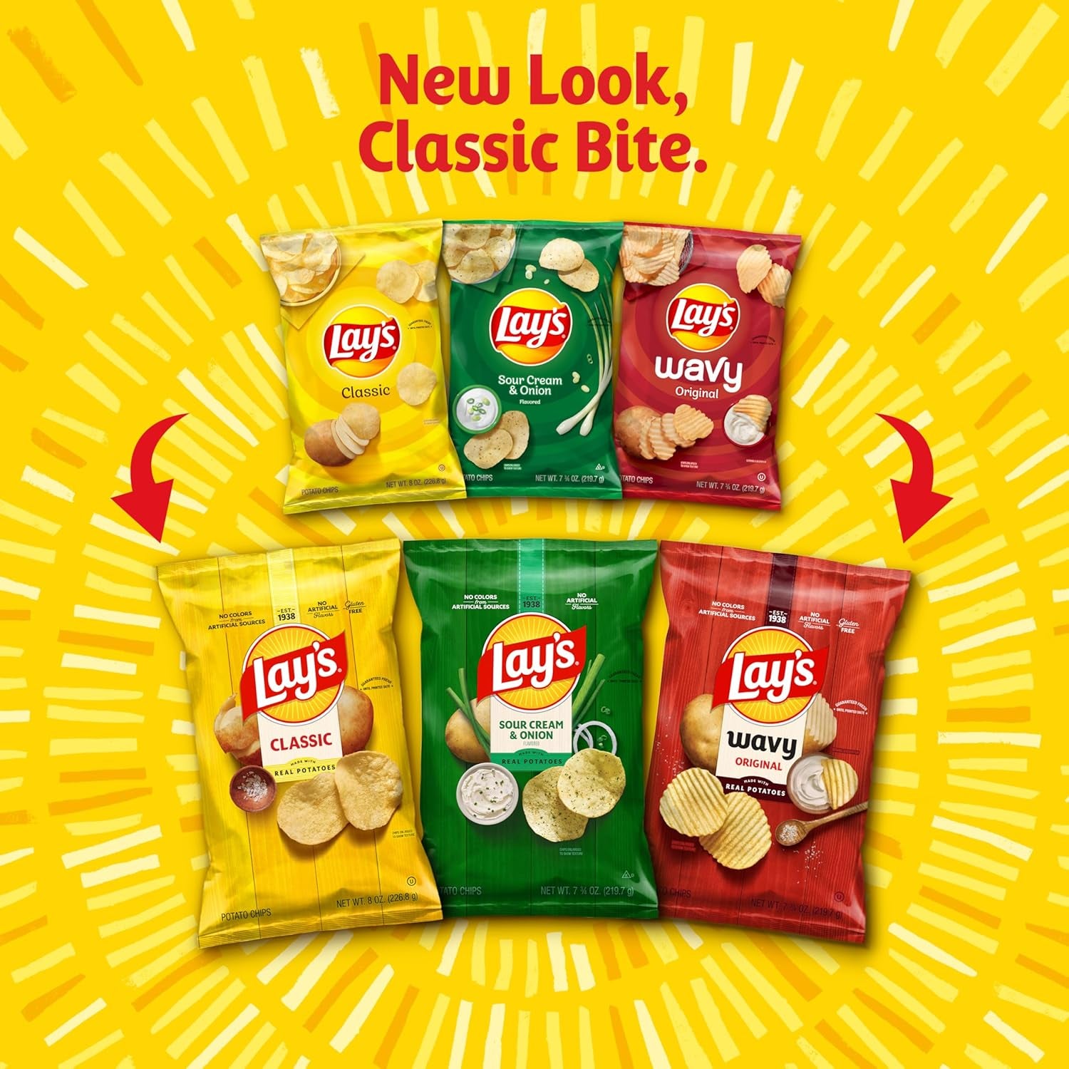 Frito-Lay Ultimate Classic Snacks Package, Variety Assortment of Chips, Cookies, Crackers, & Nuts, 0.56 Ounces, (Pack of 40) (Packaging May Vary)