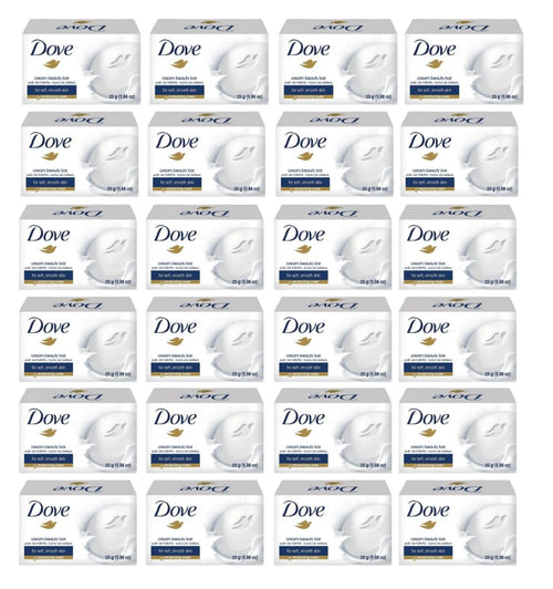 (12) Pack 25 Grams Dove Cream Beauty Bar Travel Size Soap .88 Oz