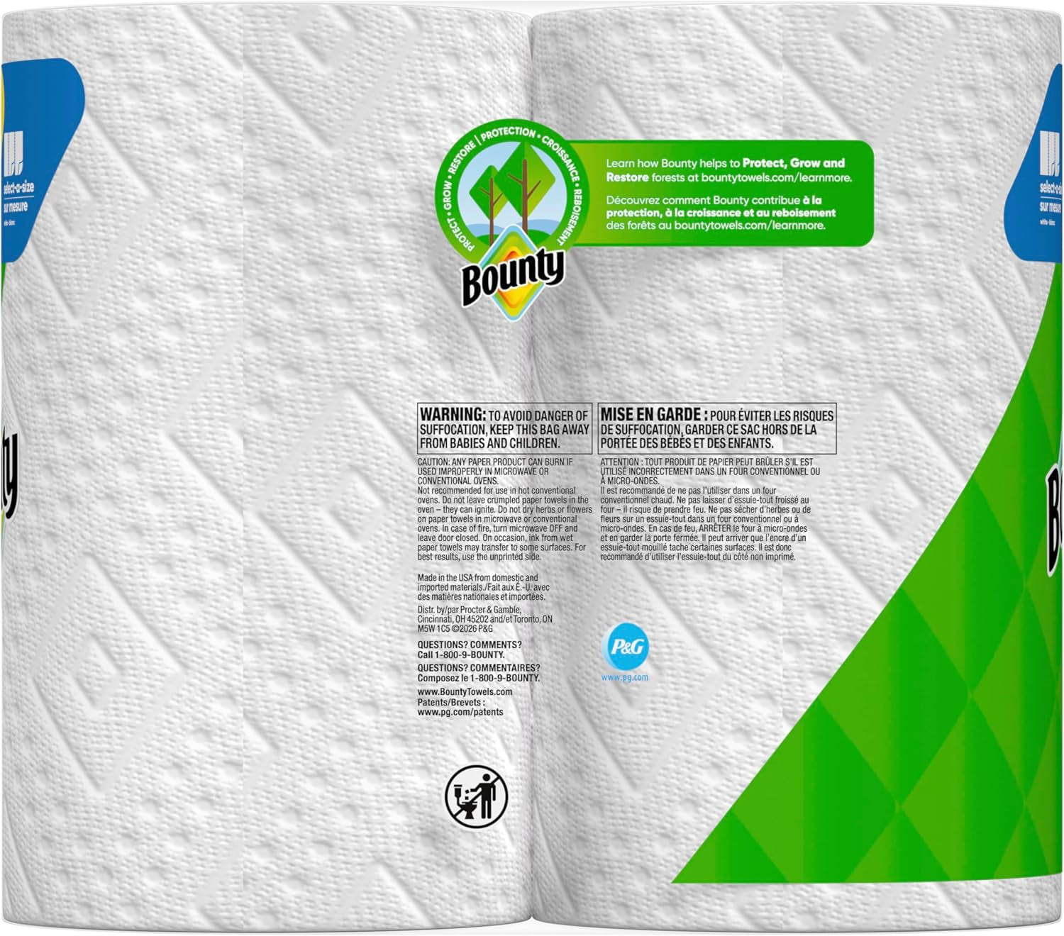 Paper Towels Quick Size, White, 6 Family Triple Rolls = 20+ Regular Rolls