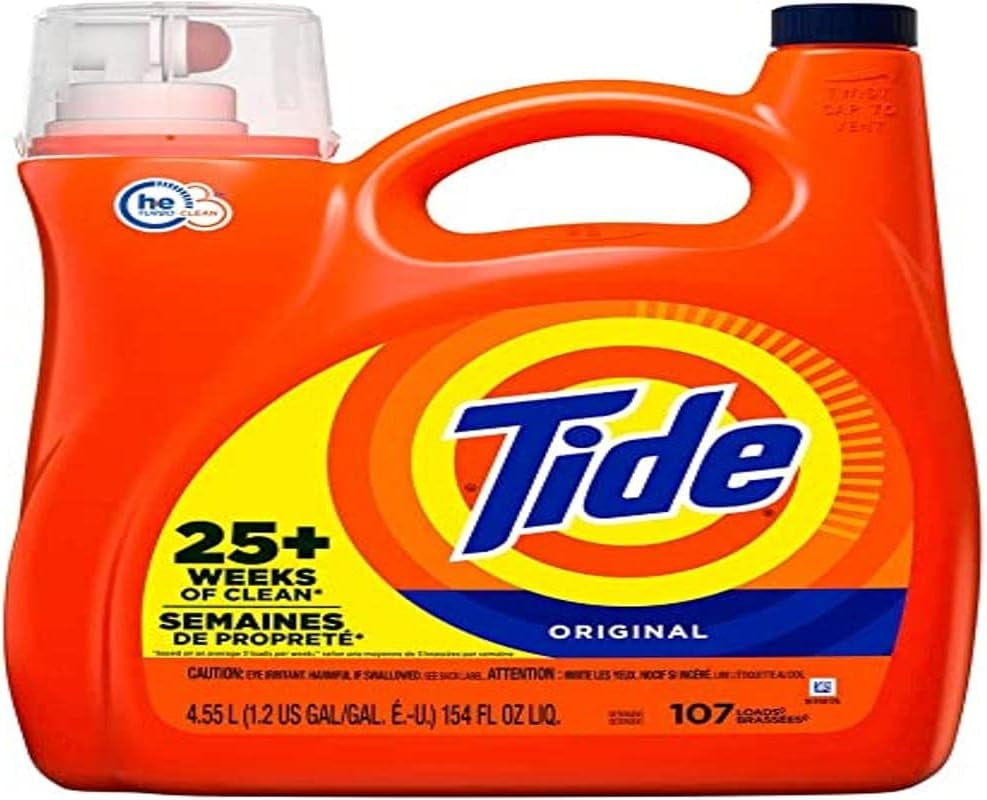 Tide Laundry Detergent Liquid, Original Scent, 64 Loads, 80 FL OZ, Works on 100% of Common Stains, Laundry Soap, Liquid Laundry Detergent
