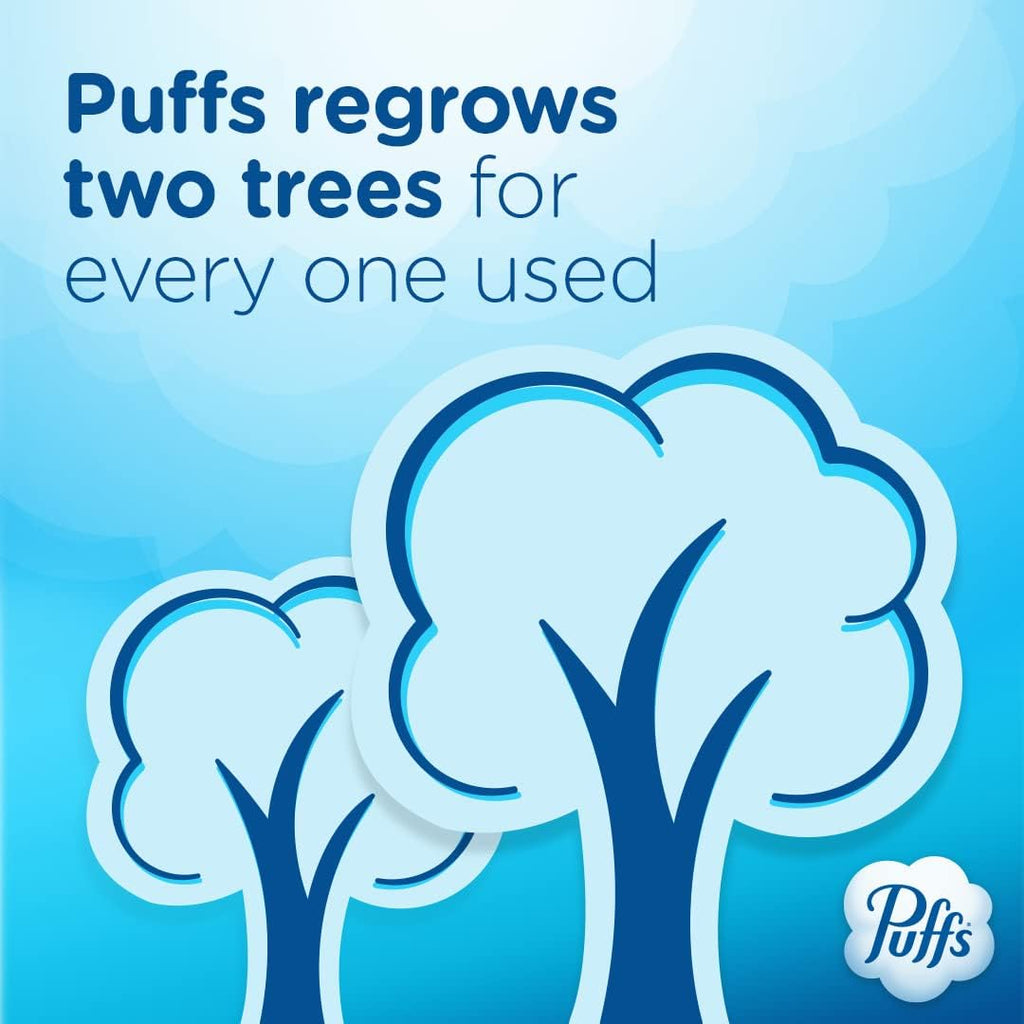 Puffs plus Lotion Facial Tissue, 48 Tissues, Pack of 4 | Cube Box